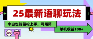 25最新语聊玩法，纯手工，单机收益100+，小白也能轻松上手，可矩阵操作-虎哥说创业