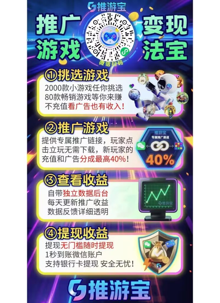 副业小项目 简单自由 适合兼职 小游戏推广看广告 一天轻松50+