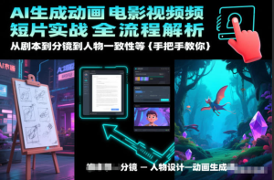 AI生成动画电影视频短片实战全流程解析,从剧本到分镜到人物一致性等手把手教你 -虎哥说创业
