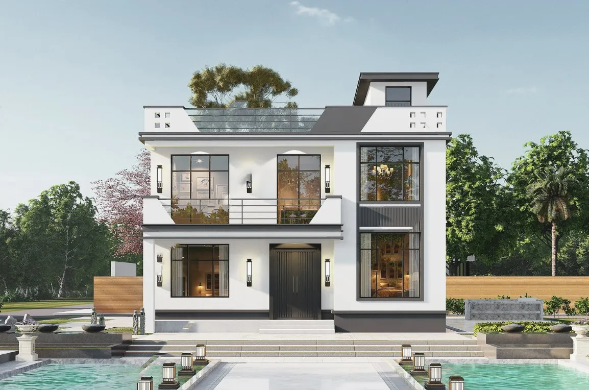 2026农村自建房别墅设计素材合集，有cad图和渲染效果图 -虎哥说创业