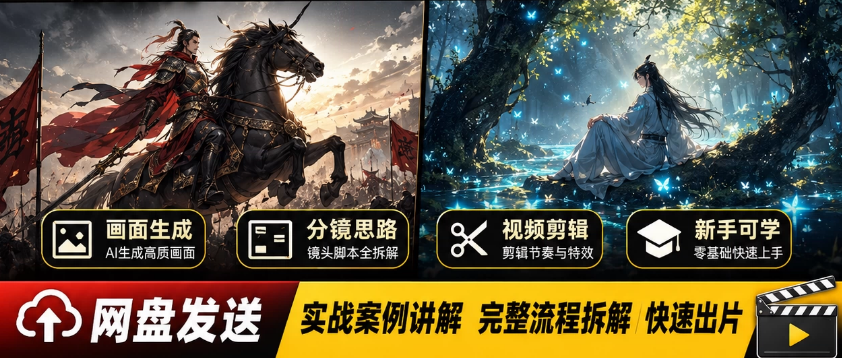 AI制作MV复刻流程音乐短视频运镜分镜歌改MV课程AIGC