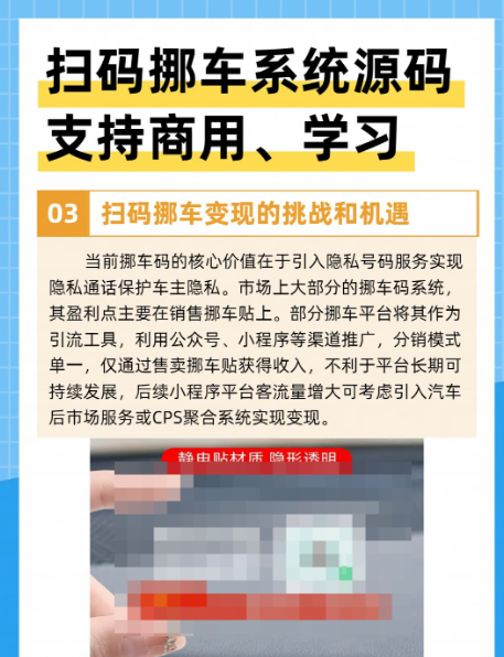 自用挪车二维码，免服务器，可免费5G短信通知,可打电话-虎哥说创业